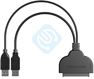 USB 3.0 to SATA 22 Pin 2.5 Inch Hard Disk Driver SSD Adapter Connector Converter Cable Dual Double USB High Speed