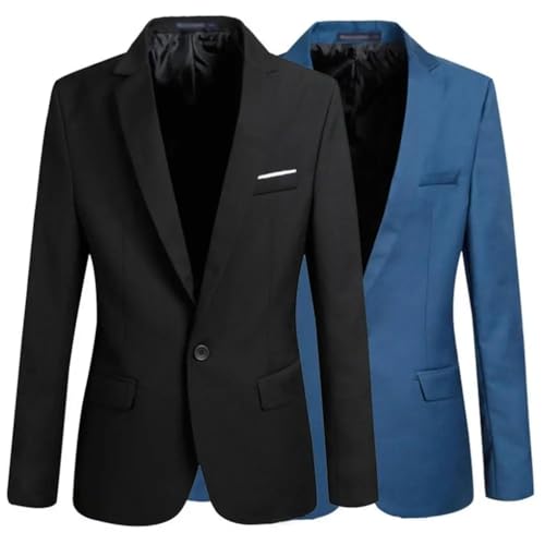 Men's Single Button Casual Sport Coat Suit Jackets Slim Formal Blazer2