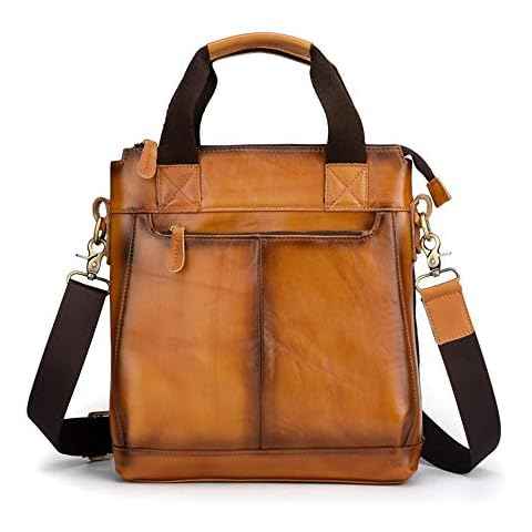 Handmade Cowhide Shoulder Bags Business Affairs Briefcases Handbag Messenger Bag Cover