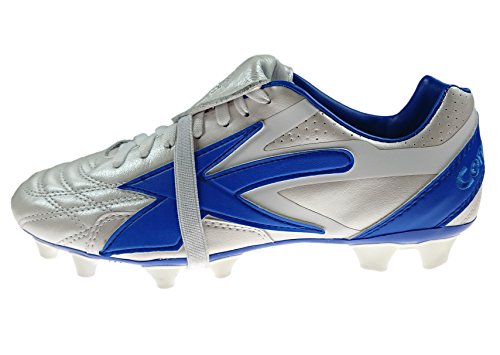 Authentic Concord Soccer Cleats Style S160XA Silver/Blue Firm Ground