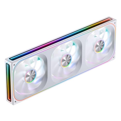 Image of JONSBO ZA-360W PC Case Fan,All(3)-in-One,Single Frame Unit 120mm ARGB,PWM, Silent Computer Fan with 4-Sides Infinity Mirror 2400RPM,28mm Thick Multiple Led Beads, Installation Ref to Tips
