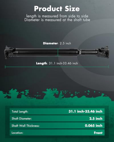 Image of SCITOO【30.98 inch】Steel Front Driveshaft Assembly Drive Shaft Prop Shaft Compatible For Nissan Armada /Frontier /Pathfinder /Pathfinder Armada /TITAN /Xterra For Suzuki Equator 2004-2019,OE# 938-209 372007S100