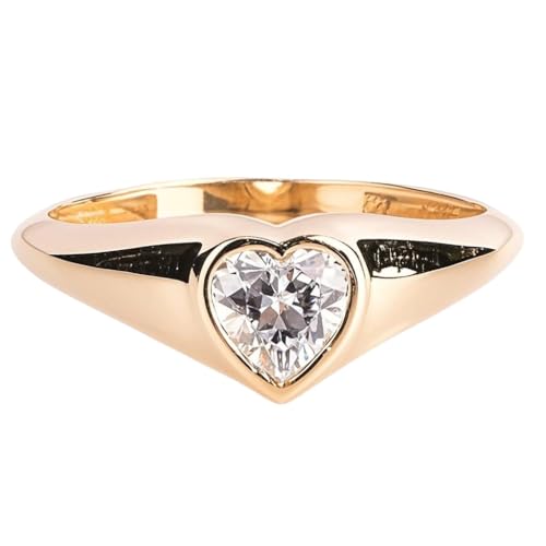 IGI CERTIFIED Personalized 10K/14K/18K Gold Lab Grown 1 to 3 ct Diamond Heart Cuts Engagement Promise Bridal Heart Ring D Color VVS Clarity for Women Size 3 to 15