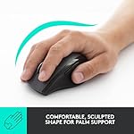 Logitech M705 Marathon Wireless Mouse, 2.4 GHz USB Unifying Receiver, 1000 DPI, 5-Programmable Buttons, 3-Year Battery, Compatible with PC, Mac, Laptop, Chromebook - Black - Image 2