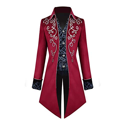 Steampunk Vintage Tailcoat Veste pour des Hommes Goth Longue Formelle Gothique Victorienne Redingote Costume pour Halloween Cover