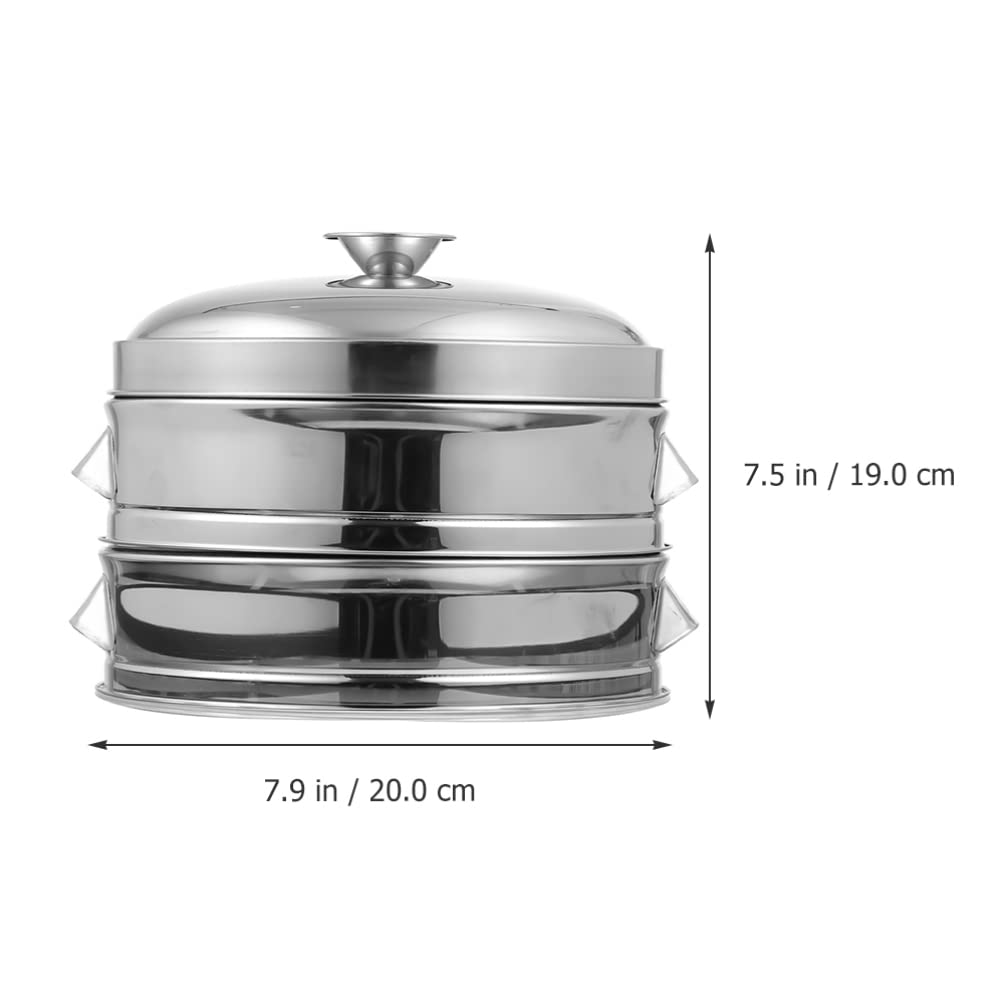 Dampfgareinsatz mit Deckel Edelstahl Silber für Küche und Kochen
