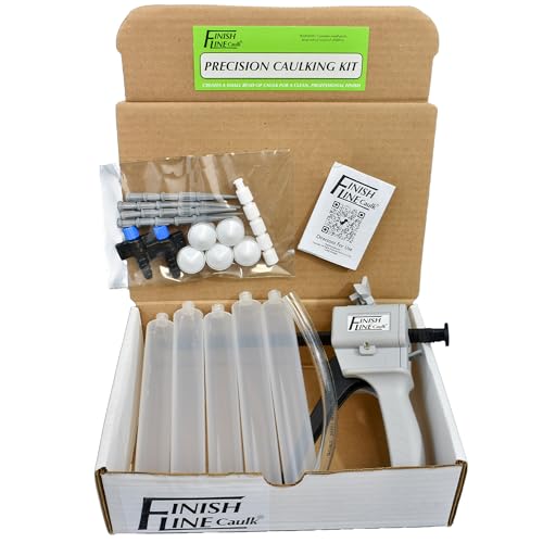 Image of Precision 55 ML Dripless Syringe-Style Caulk and Sealant Applicator - Empty Syringe Barrels, Fine Tip Nozzles, Caps & Easy-Fill System - Ideal for Caulking, Adhesives, and Sealants