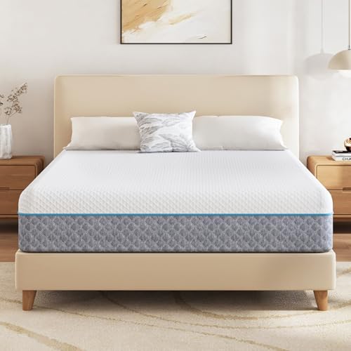 MLILY 14 Inch Twin Memory Foam Mattress, Fiberglass Free Mattress Bed in a Box, Gel Medium Firm Mattress, CertiPUR-US Certified, 38”x75”x14”, White