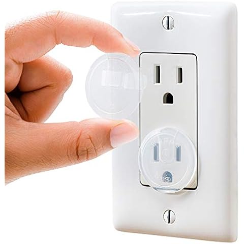 Clear Outlet Covers (50 Pack) - Baby Safety Plug Covers Cover