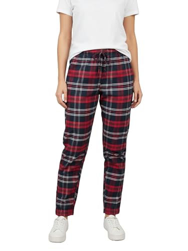 Image of Womens Multicolor Cotton Checkered Pyjama | Checks Pajama for women with Elastic & Drawstring Plus Size (S TO 8XL)