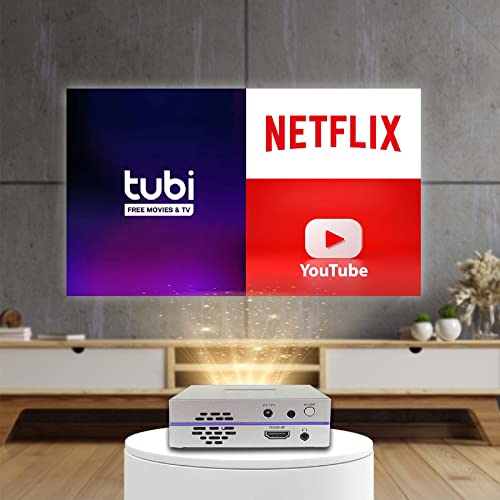Aaxa Technologies P8 Smart Led Dlp Mini Projector, Wifi Bluetooth, Android 10.0, Wireless Smartphone Mirroring, Usbc & Hdmi Input, Built-In Netflix, Youtube, Support 1080P Portable Movie Projector #TOP7