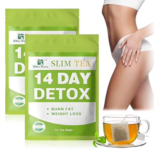 14 Tage Detox TEE, Natüirlich Entwässerungstee Body Cleanse Detox Tea mit Grüner Tee, Stoffwechsel ankurbeln, Blätter, Natürliche Pflanzen Tee für Männer und Frauen