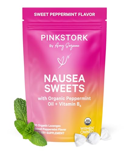 Pink Stork Organic Peppermint Sweets for Morning Sickness and Motion Sickness Support,...