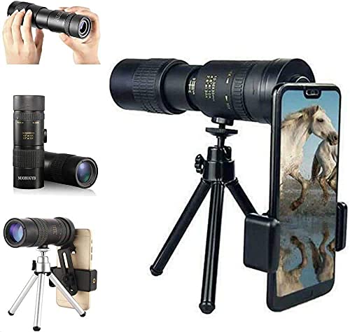 Teleskop wspornikowy, superteleobiektywowy teleskop monokularowy z zoomem 10–300 x 40 mm — kompaktowy wodoodporny teleskop z adapterem do smartfona Zestaw ze statywem do uprawiania turystyki pieszej i
