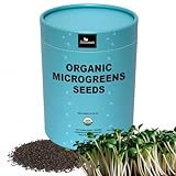 Superfood Microgreen Seeds Mix x 1lb. Non GMO Organic Broccoli, Kale, Kohlrabi, Arugula & Cabbage Seeds in Food Grade tin for Easier scooping & Keeping Fresher.