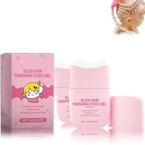 Haargel Kinder Stick, Hair Wax Stick, Kids Styling Gel, Haarpomade -Stick 80 ml, Einfache Gleitanwendung, für Perücken, Babyhaare, Gebrochene Stränge, Alltägliches St