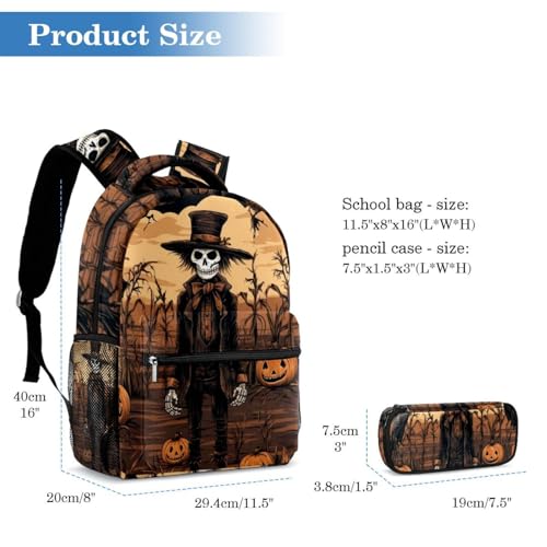 Ensemble sac à dos de qualité supérieure Halloween pour étudiants