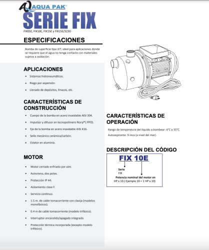 Bomba centrífuga 3/4 hp 27 Imagen adicional