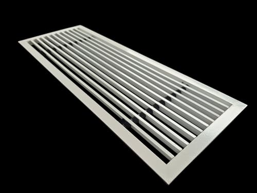 Image of Premium Central air Conditioning Grille- Linear Bar Grilles - Aluminium Powder Coated Grill, Ventilation Grill, Home Grill, ac Jali, Grill for Wall, Sidewall and Ceiling (20 inch * 6 inch)