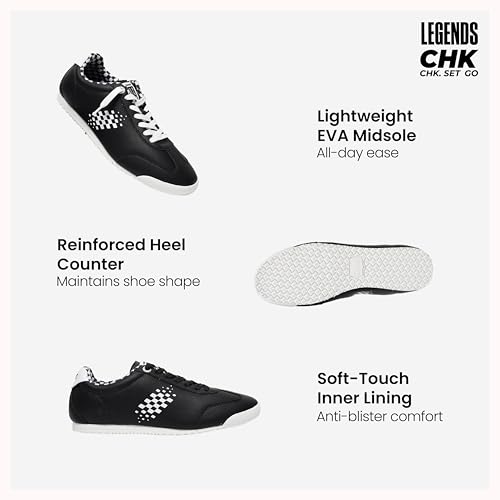 Image of CHK Legend Men's Casual Shoes | Premium Microfiber PU Upper | Cushioned Insole & EVA Midsole | Durable High-Abrasion Outsole | Lightweight Lace-Up Fashion Sneakers for Everyday Comfort