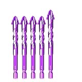 Variantes de kit et guide : disponible en quatre options de jeu de forets A (6, 6, 8, 10, 12 mm), B (6, 8, 10, 12 mm), C (6, 6, 8, 8, 8 mm), D (6, 6, 8, 10 mm). Les embouts utilisent une tige hexagonale de 35 mm pour une prise en main stable dans les mandrins et les conducteurs.
