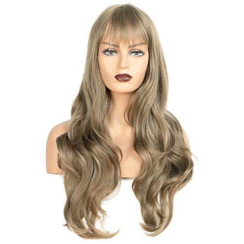 SURNEL Silky Full Heat Resistant Long(26'') Wavy Synthetic Hair Wig for Women Hair Replacement Wig for Party Cosplay Body Wavy