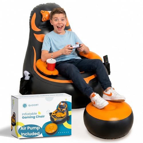 Qadory Inflatable Gaming Chair for Kids – Supports Up to...