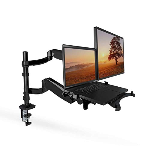 Loctek モニターアーム&ノートパソコンスタンド ガス圧式 横/縦型2台設置可能 D5DL Loctek モニターアーム&ノートパソコンスタンド ガス圧式 横/縦型2台設置可能 D5DL