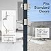Brightify Satin Nickel Front Door Lock Set, Entry Door Handle Set with Deadbolt, Exterior Door Handle with Lock Lever and Single Cylinder, Reversible for Right & Left