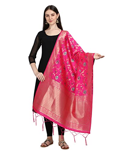 Image of DEVANGI Women's Floral Silk Blend Dupatta