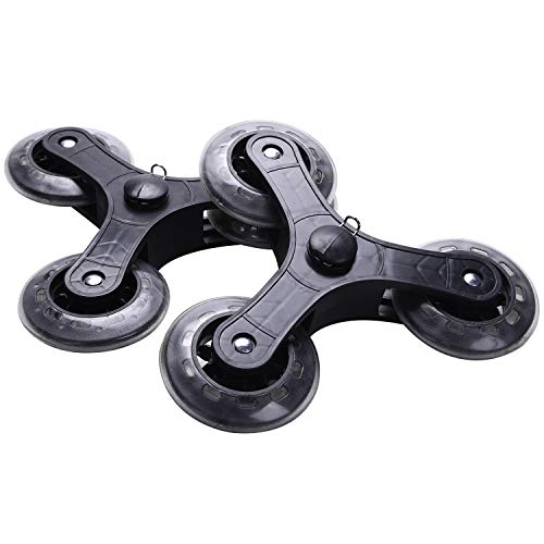 Cuasting Lot de 2 roulettes de rechange pour chariot de courses Noir Cover