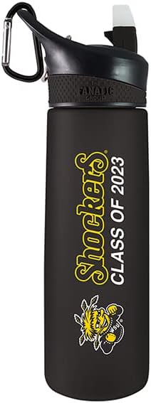 The Fanatic Group Wichita State University Class of 2023 24 oz Frosted Sport Bottle - Black
