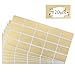 milaosk 120 Pcs Autocollant à Gratter Cartes à Gratter Scratch Card Sticker Étiquette Scratch Cartes à Gratter Autocollant pour DIY Carte Postale Surprise Secret - Or (23*42 mm)