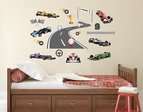Vinilo decorativo coches de carreras para habitación infantil miniatura 3