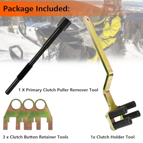 Image of Clutch Puller & Holder Tool & Button Clip for Skidoo 500 600 700 | 151-103, Includes Primary Clutch Puller, Holding Tool, Button Retainer, for Grand Formula, Grand Touring, Legend, MX-Z
