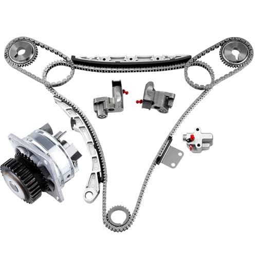 ECCPP Timing Chain Kit fits for INFINITI G35, 2002-2007 for NISSAN Murano 350Z Maxima VQ35DE 3.5L TS20967, w/Timing Chain Crank Sprocket Tensioner Guide Water Pump with Gaskets