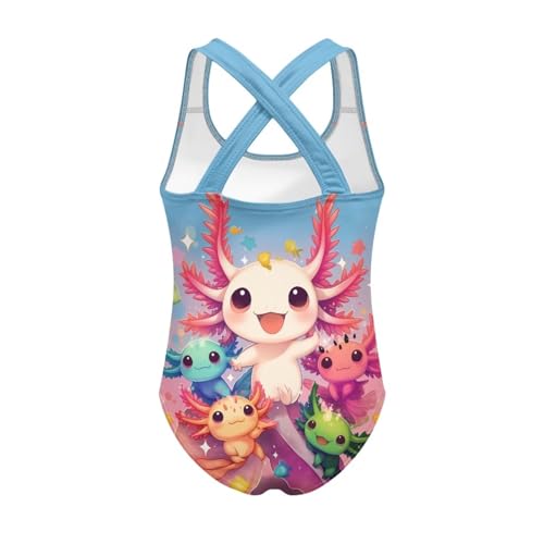 Image of Girls Swimsuit Criss Cross Back 1-Piece Summer Beach Swiwmear