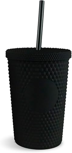 Miniatura 7 de Hogg Vaso de 24 onzas con tapa y pajita, diseño de arcoíris, taza reutilizable para café helado, vaso brillante para mujeres, taza de diamantes de