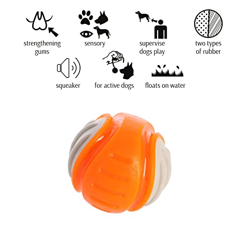 Dingo Hundespielzeug aus Hart Gummi TPR Bäll Dent ø 7,5 cm 17326