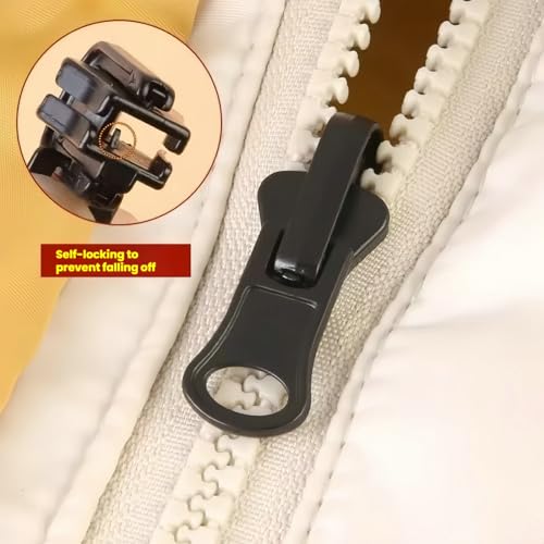 image for Rabihike Universal Zipper Repair Kit - 3-Size Double-Sided Zippers Sli
