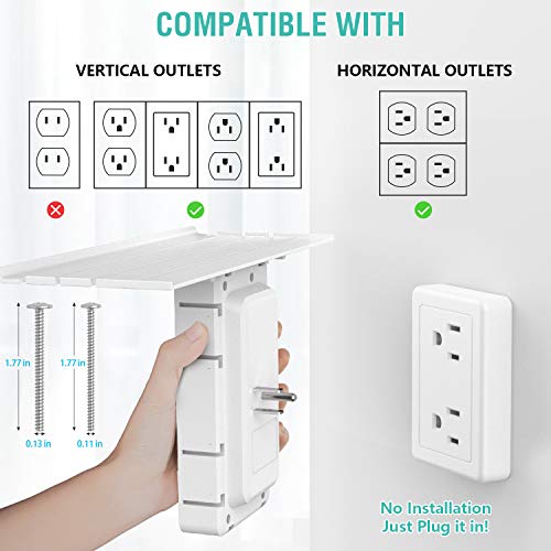 image for Outlet Shelf - AXUF Surge Protector Wall Outlet, Electrical Outlet Ext
