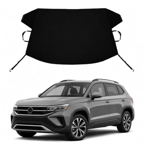 Image of Taos Custom Windshield Cover for Ice and Snow VW Taos Heavy Duty 600D Oxford Fabric Windshield Protector Fit Waterproof Frost Snow Cover Winter Car Accessories