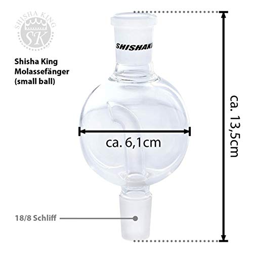 Shisha King® Molassefänger | stabiles Glas mit 18/8 Schliff | für alle gängigen Wasserpfeifen | hält Deine Shisha sauber… – Bild 3