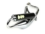 Tubo de escape Tecnigas Q-TRE cromado para Kymco 50 horizontal Agility Dink Yup ZX Like