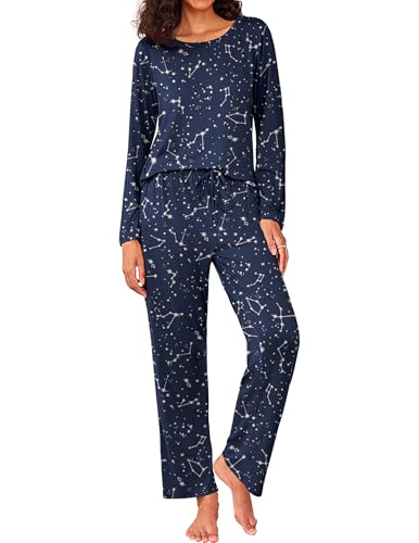 Pyjama pantalon femme respirant et ensemble de nuit deux pièces ultra doux pour l'hiver