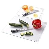 Phore Tempered Glass Cutting Board for Kitchen, Dishwasher Safe, Clear Cutting Board for Countertop,...