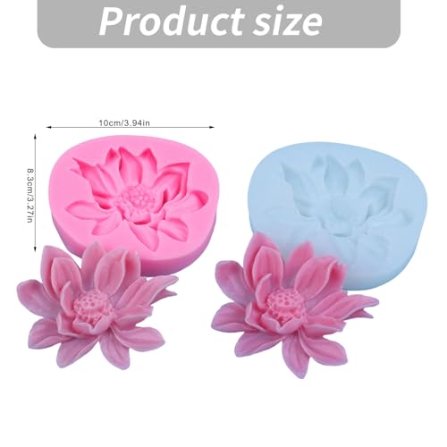 Molde de silicona multifuncional para flores 3D miniatura 6