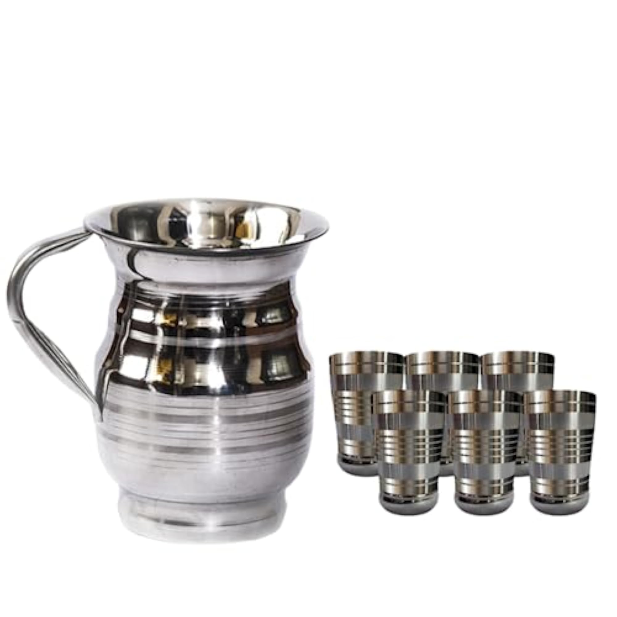 Stainless Steel Jug and Glass Set