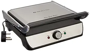 Bajaj New Grill Ultra 2000-Watt 4-Slice Sandwich Maker (Brushed Silver)