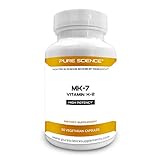 Pure Science Vitamin K2 (MK-7) 120mcg – Vitamin K2 Supplements Boost Bone Mineral Density, Strengthen Bones & Reduce Vulnerability to Fractures – 50 Vegetarian Capsules